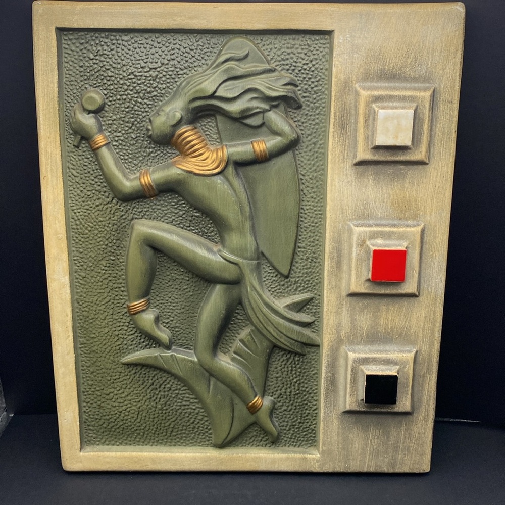 DRAMATIC DANCE OF THE HEALER! MCM Ceramic Wall Plaque